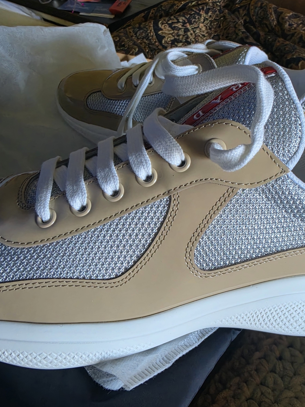 NWT Prada Sand America's Cup Sz 8
